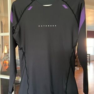 Hayabusa Women's Black and Purple Performance Long Sleeve Top